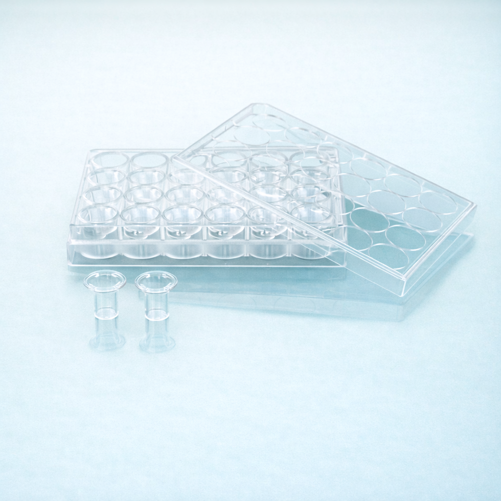 NEST Cell Culture Inserts – 724321 (12 Well Plate + 12 Inserts, 8 μm Pore Size, PET Membrane, Transparent, TC, Sterile, Blister Package 1 pc / pack & 4 pcs / case)