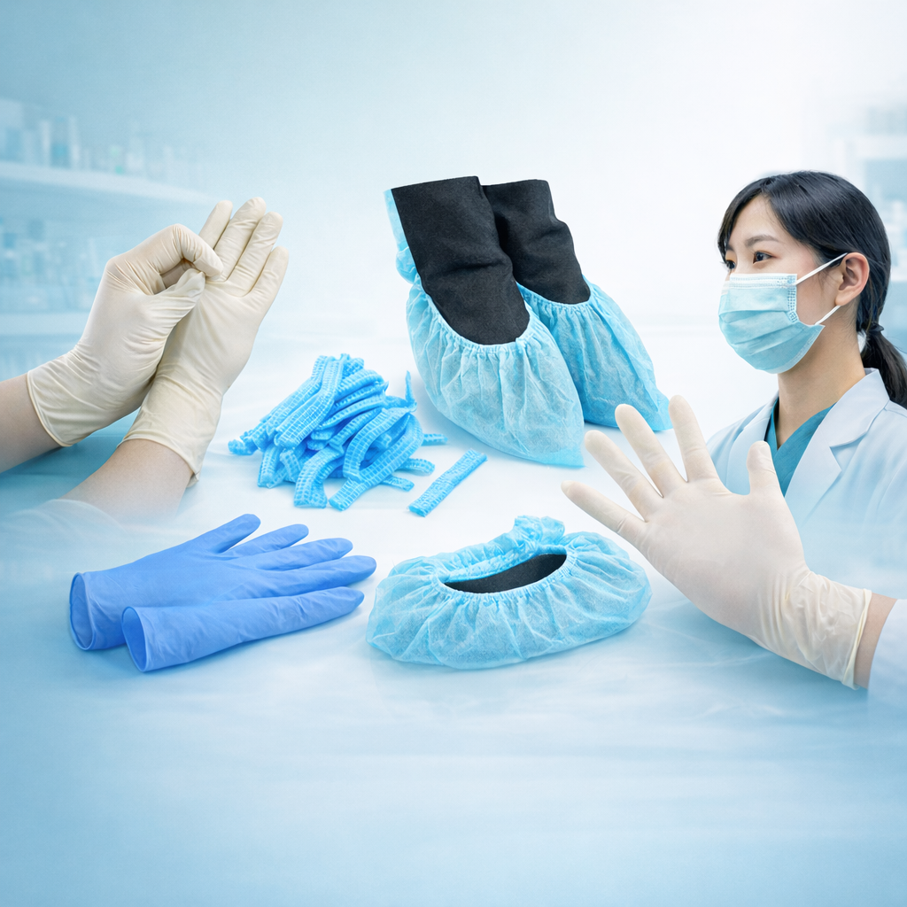 NEST Powder Free Latex Examination Glove M, 901021, Rack Package 100 pcs rack 10 racks case