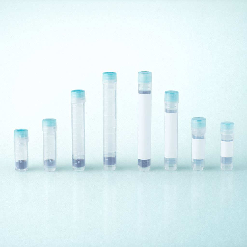 NEST Cryogenic Tube – 614751, 3-Code Cryogenic Tubes – 614751 (8.0 mL, External Thread, 6*4 Rack, Sterile), NEST 3-Code Cryogenic Tubes with 8.0 ml, external thread, 6*4 rack, sterile. Supplied in rack package, 24 pcs/rack, 10 racks/case, 240 pcs/case.